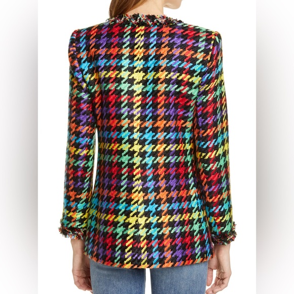 Alice + Olivia Andreas Frayed Blazer  NWOT - Picture 5 of 16